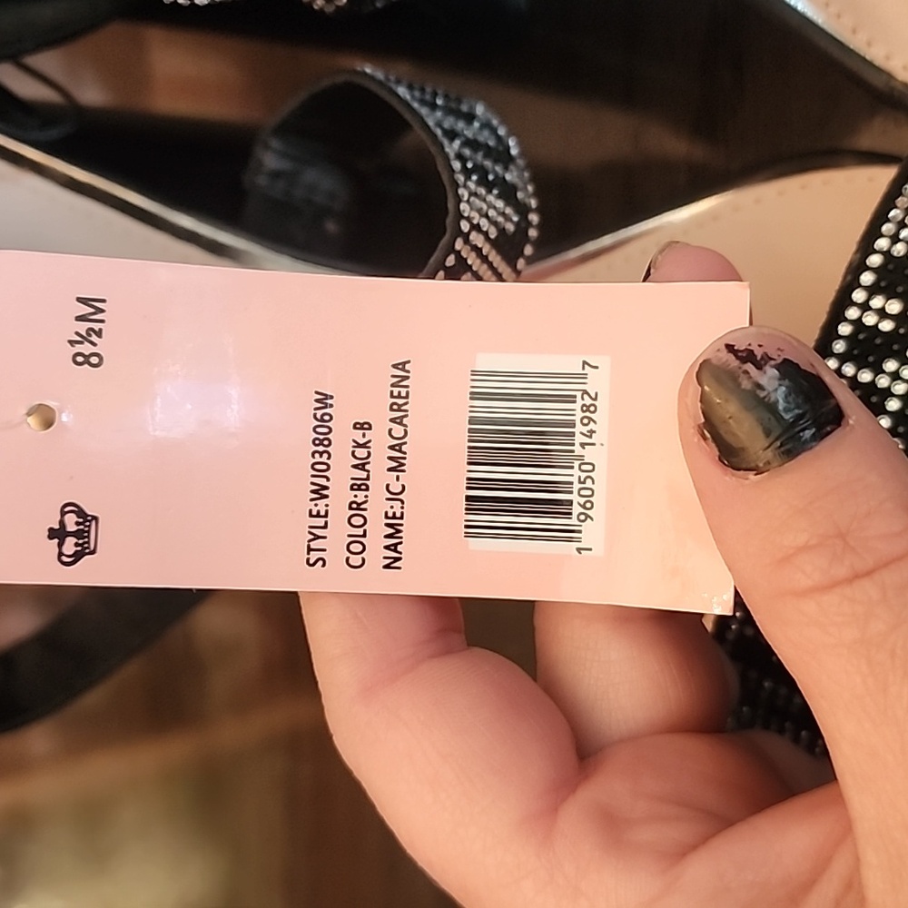 Juicy Couture Black Strappy Heels New With Tag Size 8.5 - Picture 5 of 8